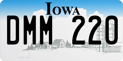 IA license plate DMM220