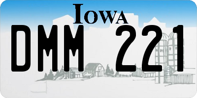 IA license plate DMM221