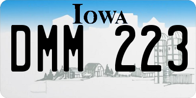 IA license plate DMM223