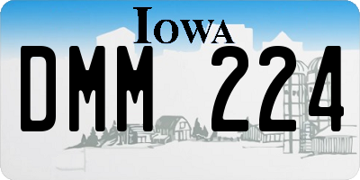 IA license plate DMM224