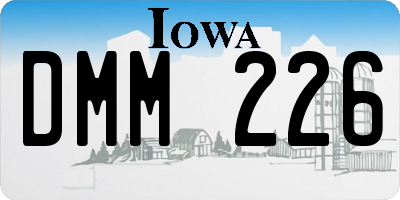 IA license plate DMM226
