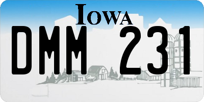 IA license plate DMM231