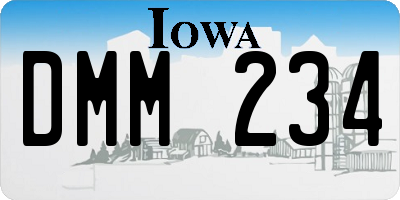 IA license plate DMM234