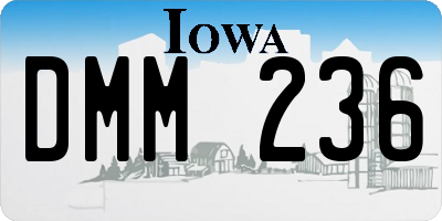 IA license plate DMM236