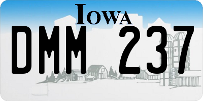 IA license plate DMM237