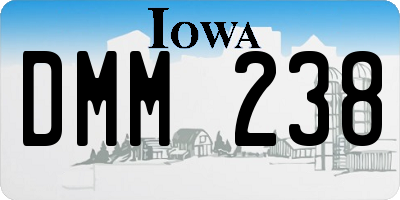 IA license plate DMM238