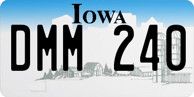 IA license plate DMM240