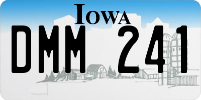 IA license plate DMM241