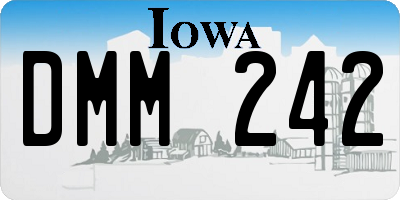 IA license plate DMM242