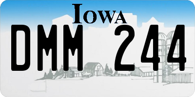 IA license plate DMM244