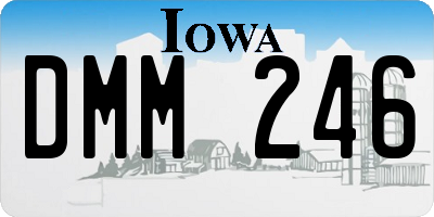 IA license plate DMM246