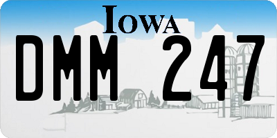 IA license plate DMM247