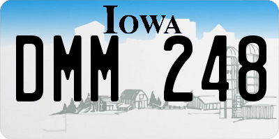 IA license plate DMM248