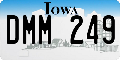 IA license plate DMM249