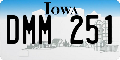IA license plate DMM251