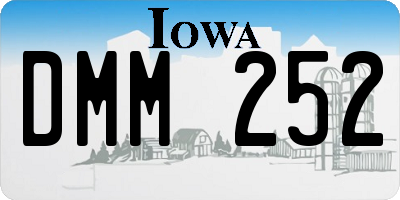 IA license plate DMM252
