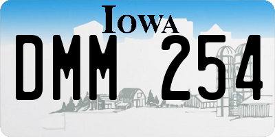IA license plate DMM254