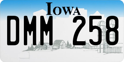IA license plate DMM258