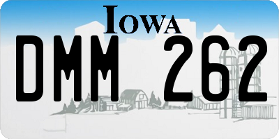 IA license plate DMM262