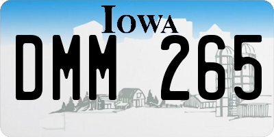 IA license plate DMM265