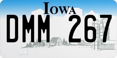 IA license plate DMM267
