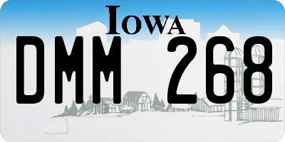 IA license plate DMM268