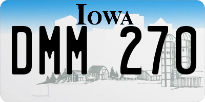 IA license plate DMM270