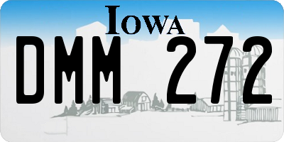IA license plate DMM272