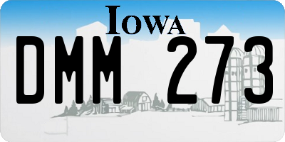 IA license plate DMM273