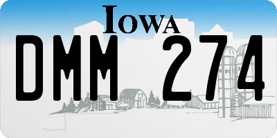 IA license plate DMM274