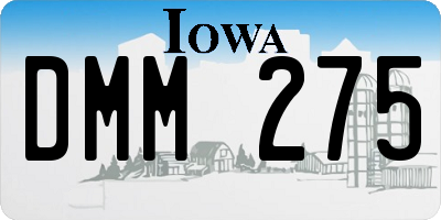 IA license plate DMM275