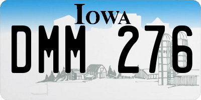 IA license plate DMM276
