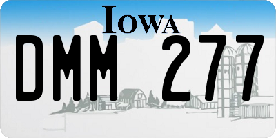 IA license plate DMM277