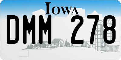 IA license plate DMM278