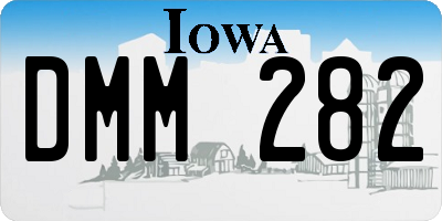 IA license plate DMM282