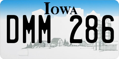 IA license plate DMM286