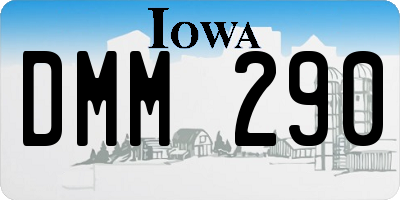 IA license plate DMM290