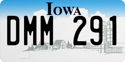 IA license plate DMM291