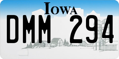 IA license plate DMM294