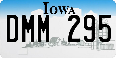 IA license plate DMM295