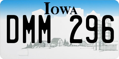 IA license plate DMM296