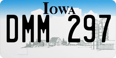 IA license plate DMM297