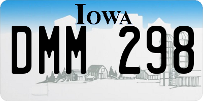 IA license plate DMM298