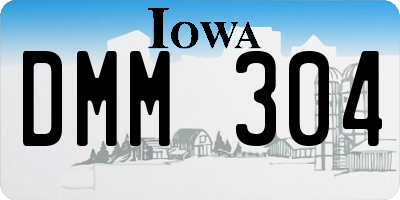 IA license plate DMM304