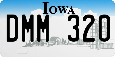 IA license plate DMM320