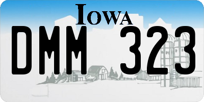 IA license plate DMM323