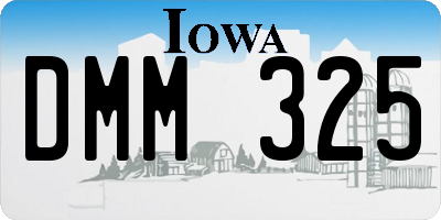 IA license plate DMM325