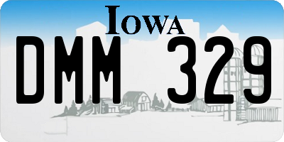 IA license plate DMM329