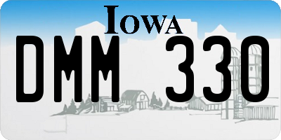 IA license plate DMM330
