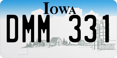 IA license plate DMM331